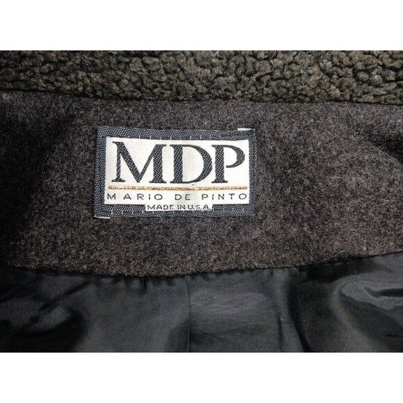MDP Mario De Pinto Womens Plus Size Gray Wool Coat 50 Inch Bust No Size Tag - Picture 9 of 10